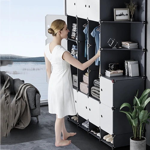 휴대용 옷장 옷장 보관 캐비닛 가슴 옷걸이, 옷장 찬장, 오픈 디스플레이, Roupeiro 가정용 가구 