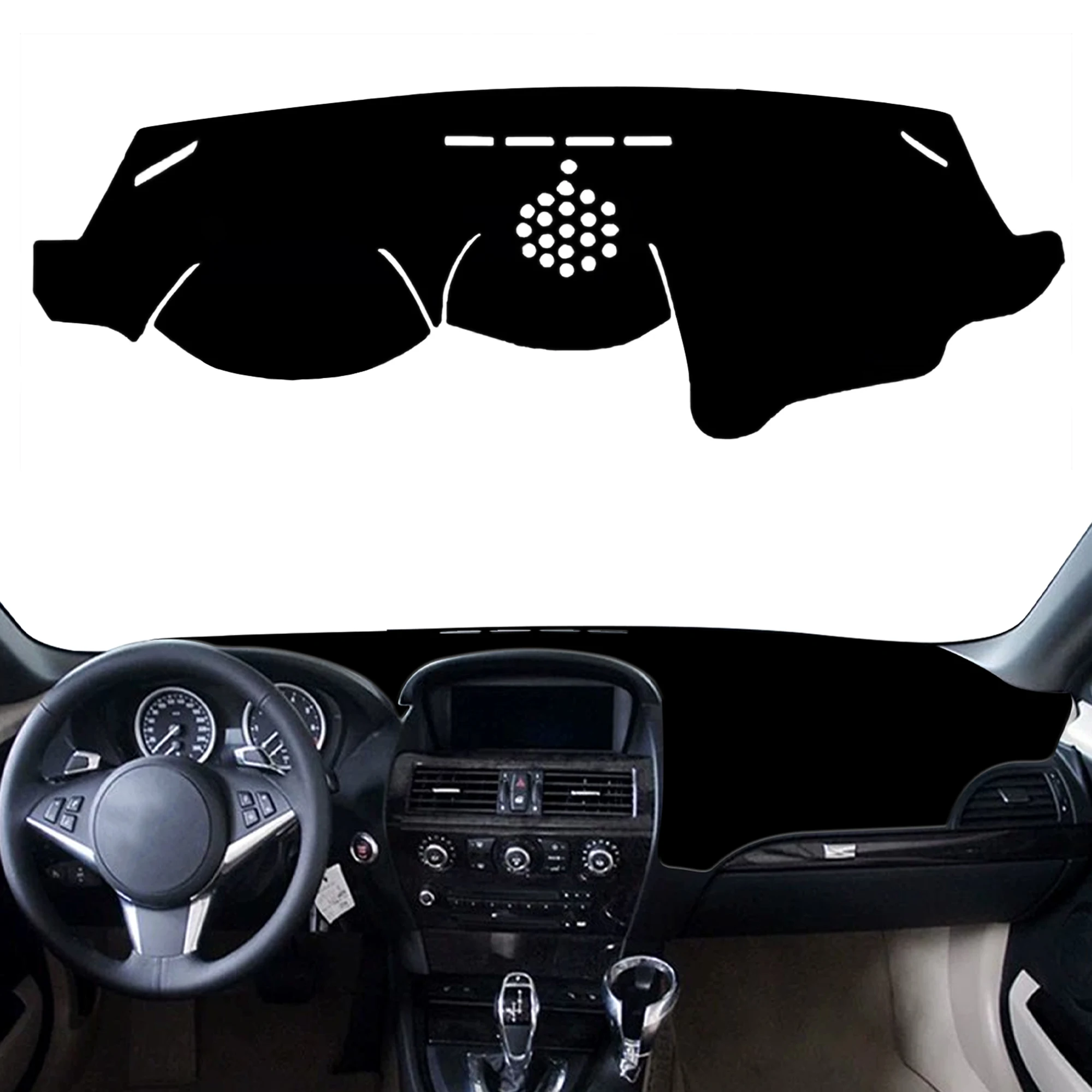 for BMW 6 Series E63 E64 2003-2010 Anti-Glare Dashmat Dashboard Cover Dash Mat Sun Block Anti-UV Non-Slip Car Protector Mat