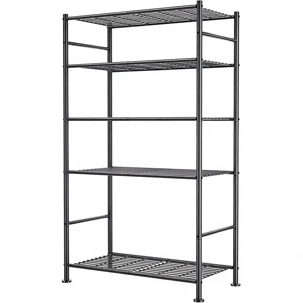 

5-уровневый металлический регулируемый стеллаж-органайзер, компактные полки для хранения, для гаража, кладовки, прачечной, ванной, кухни