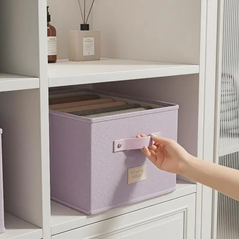 Oxford Clothing And Toy Storage Box Basket Clothes Storage Uncovered Bottom Sweater Sock Bedroom Storage