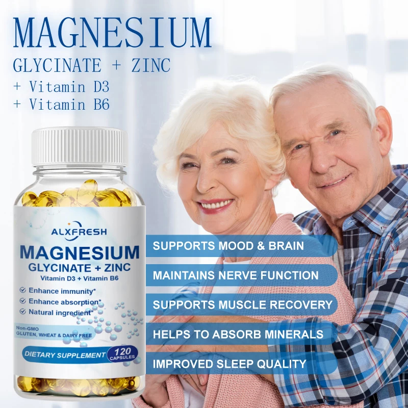 Magnesium Support Cardiovascular Function Improve Sleep Quality Promotes Proper Muscle Heart and Bone  Immune Booster Absorption