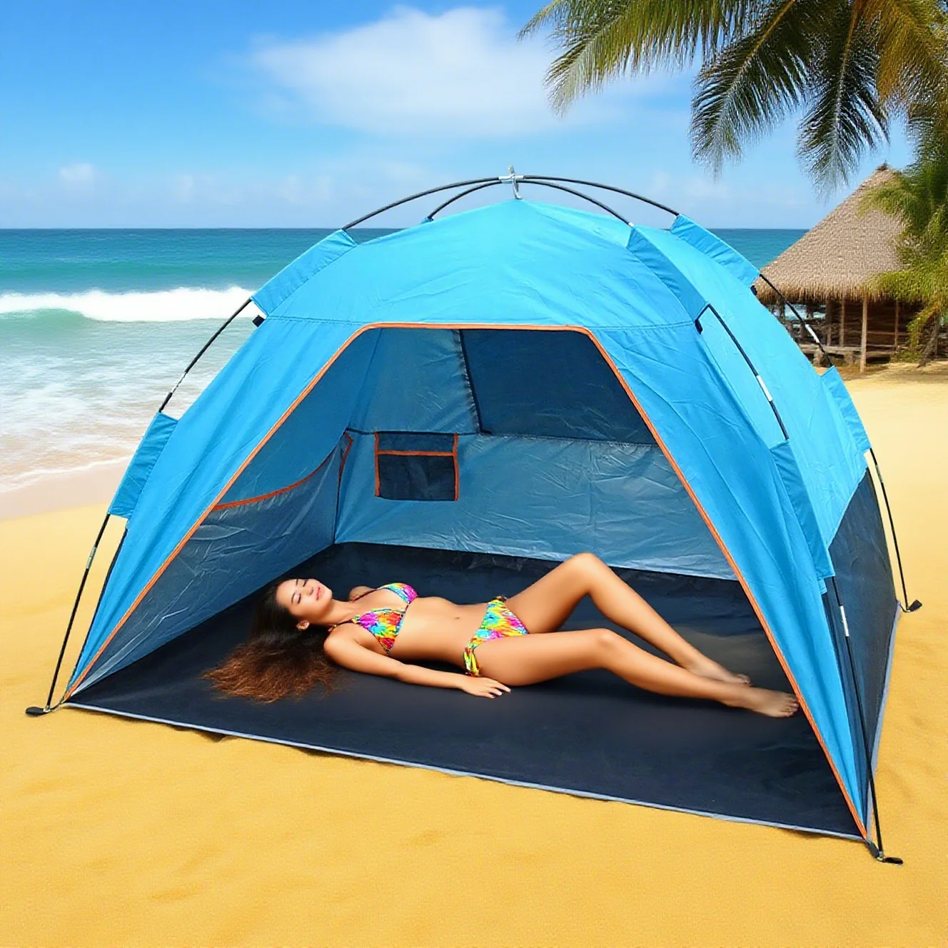 tente-de-plage-abri-solaire-d'ete-avec-cadre-et-sac-de-sable-tente-de-mer-pliable-pour-4-personnes-auvent-de-parasol-de-plage-portable-pour-enfant