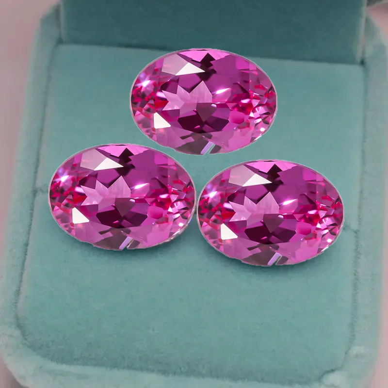 Hot Pink Rubin 13x18mm 16,0ct UV-Test bestanden Mohs-Härte Oval Facettenschliff Rosa Farbe DIY Charms Schmuckherstellung/Sammlerstein – Detail 2