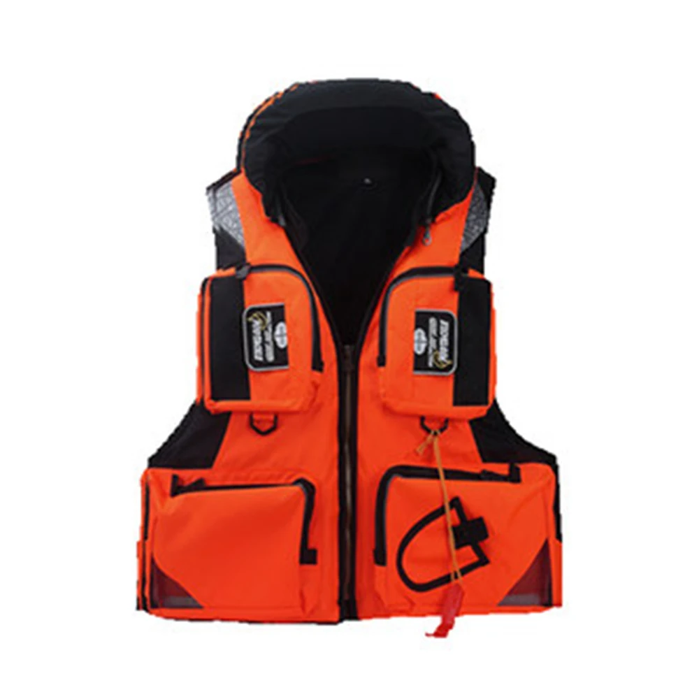 FX L-XXL Professional Life Jacket Vest Fishing Polyester Adult Safety Life Jacket Survival Life Vest Swimming Boating Drifting