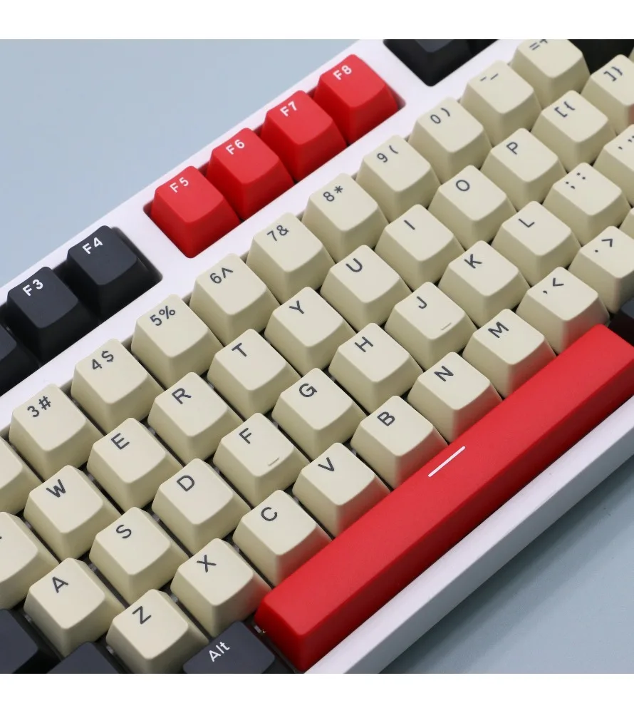Keycap OEM Highly mechanical keyboard Keycap Earl Red PBT two-color molding 130-key small full set