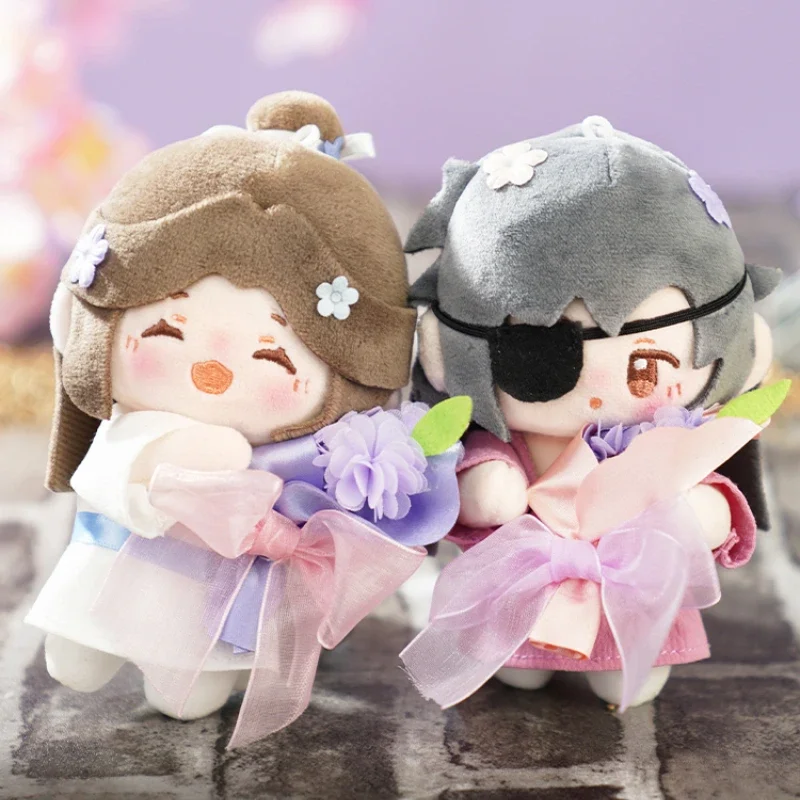 12cm Official Anime Tian Guan Ci Fu Xie Lian Hua Cheng Fashion Cosplay Plush Stuffed Doll Bag Pendant Kawaii Plushies Toy Gifts