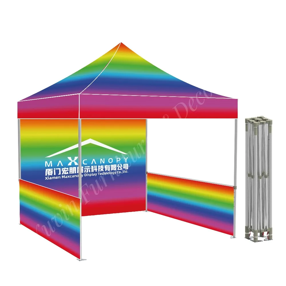 10x10 Canopy Tent Logo  Custom Print Advertising Promotional Pop up Event Folding Aluminium Marquee Gazebo Canopy Roof Top Trade