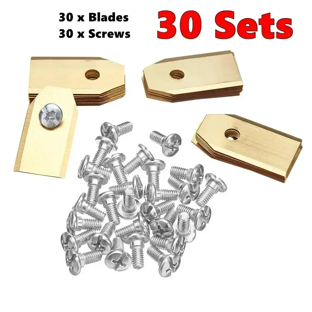 2025 New 30pcs Lawn Mower Cutting Blades W/Screw Kit Replacement for Husqvarna Automower/Gardena Robotic Lawnmower Repair