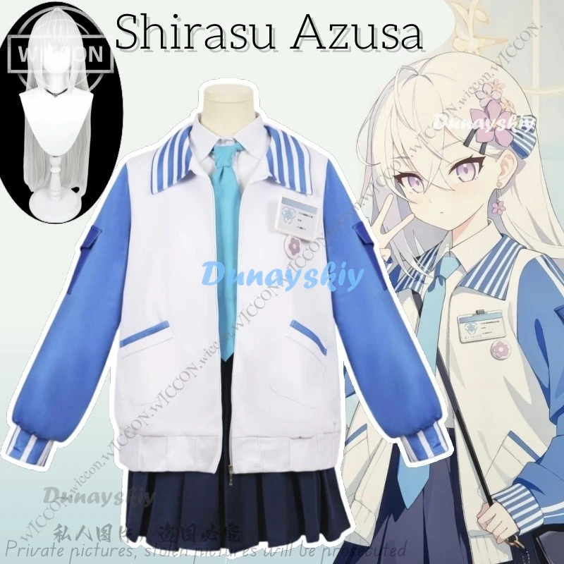 Shirasu Azusa New Role Play Daily Outfit Halloween Costume Blue Archive Christmas Comic-Con Anime Game Woman Disguise Kawaii