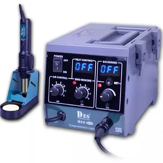 Whole Sale Price H92 2 in 1 Solder Iron and Desoldering Station SMD Rework Station Hot Air Gu--n Rework BGA GPU CPU