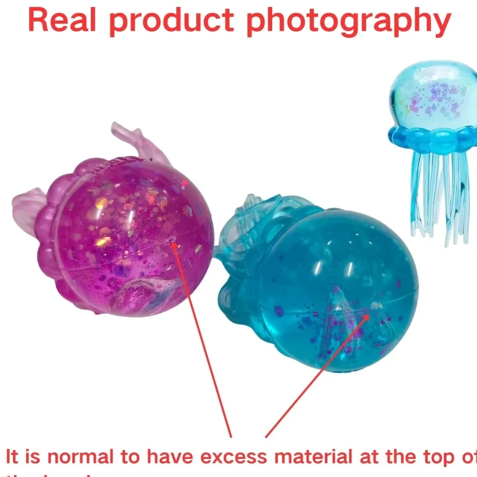 Trending Jellyfish & Cube Squish Toy, Soft Jelly Squeeze Stress Relief Fidget Toy, Sensory for Kids & Adults