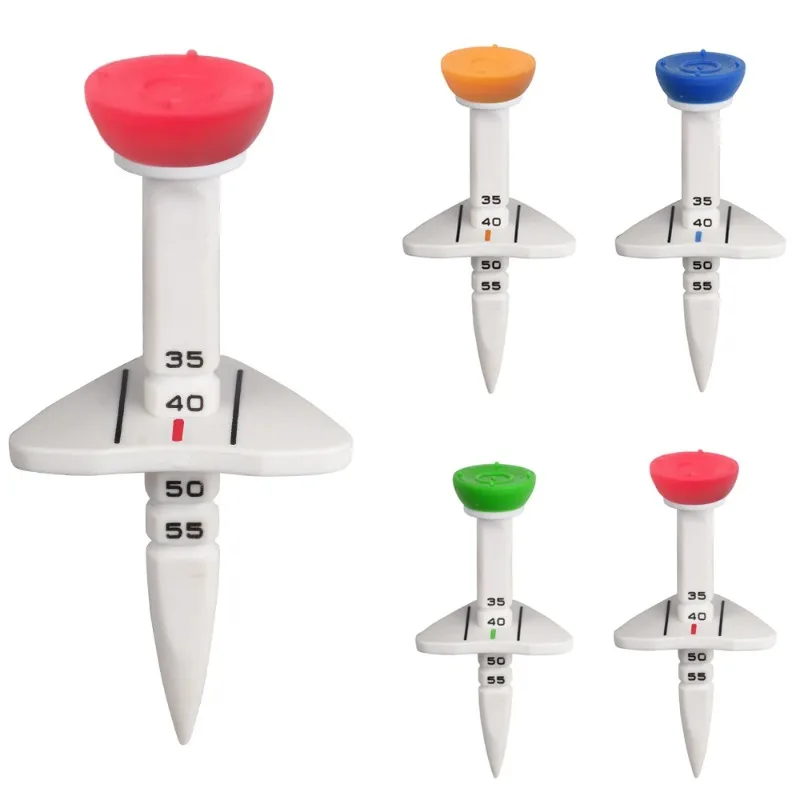 Golf Nail Plastic Ball Seat Limit Tee Multi-color Adjustable Height Aiming Direction Mark Ball Seat Box Fan Supplies