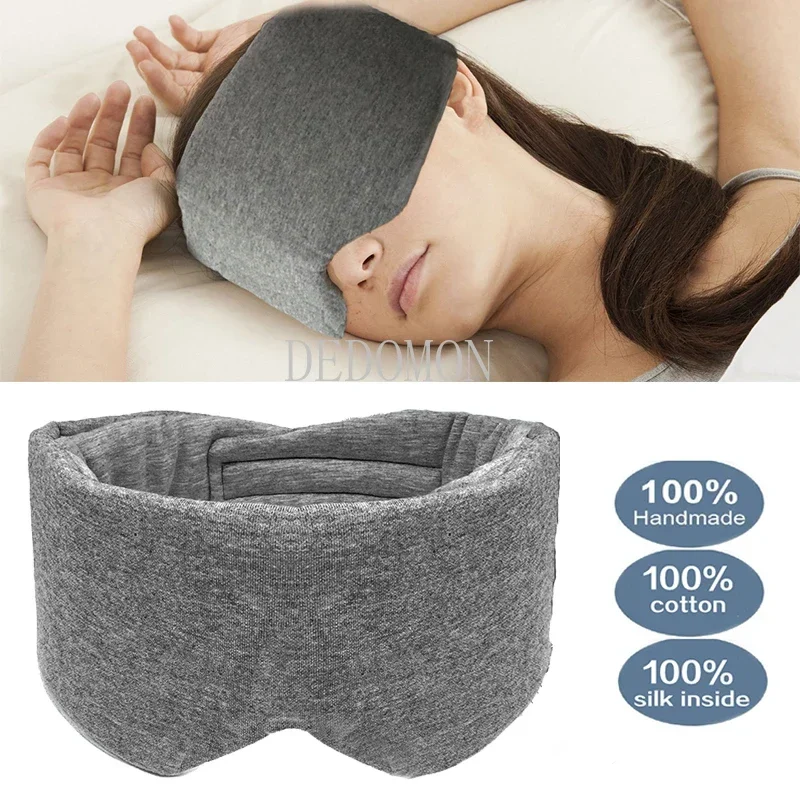 Cotton Silk Sleep Mask Blindfold Eye Cover Eye Patch Women Men Soft Portable Blindfold Travel Eyepatch Sleeping Eye Mask