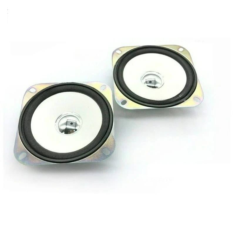 SOTAMIA 2pcs 4 Inch 102mm Square Bubble Edge White Basin External Magnetic Full Range Speaker 4 Ohm 5W High Power Smart Speaker