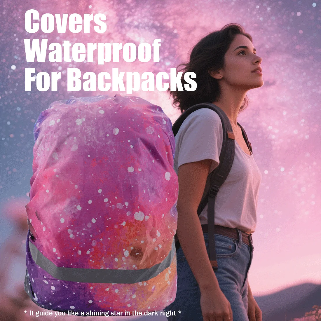 

[24H Shipping] Covers Waterproof For Backpacks Girly Rain Cover Designer Schoolbag Rain Protector With Reflective Strip