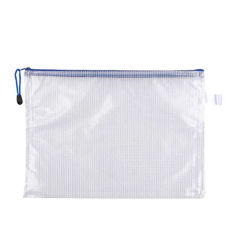 Saco de arquivo transparente saco com zíper estudante de grande capacidade à prova dwaterproof água à mão engrossado grade saco de dados saco de armazenamento de papel de teste