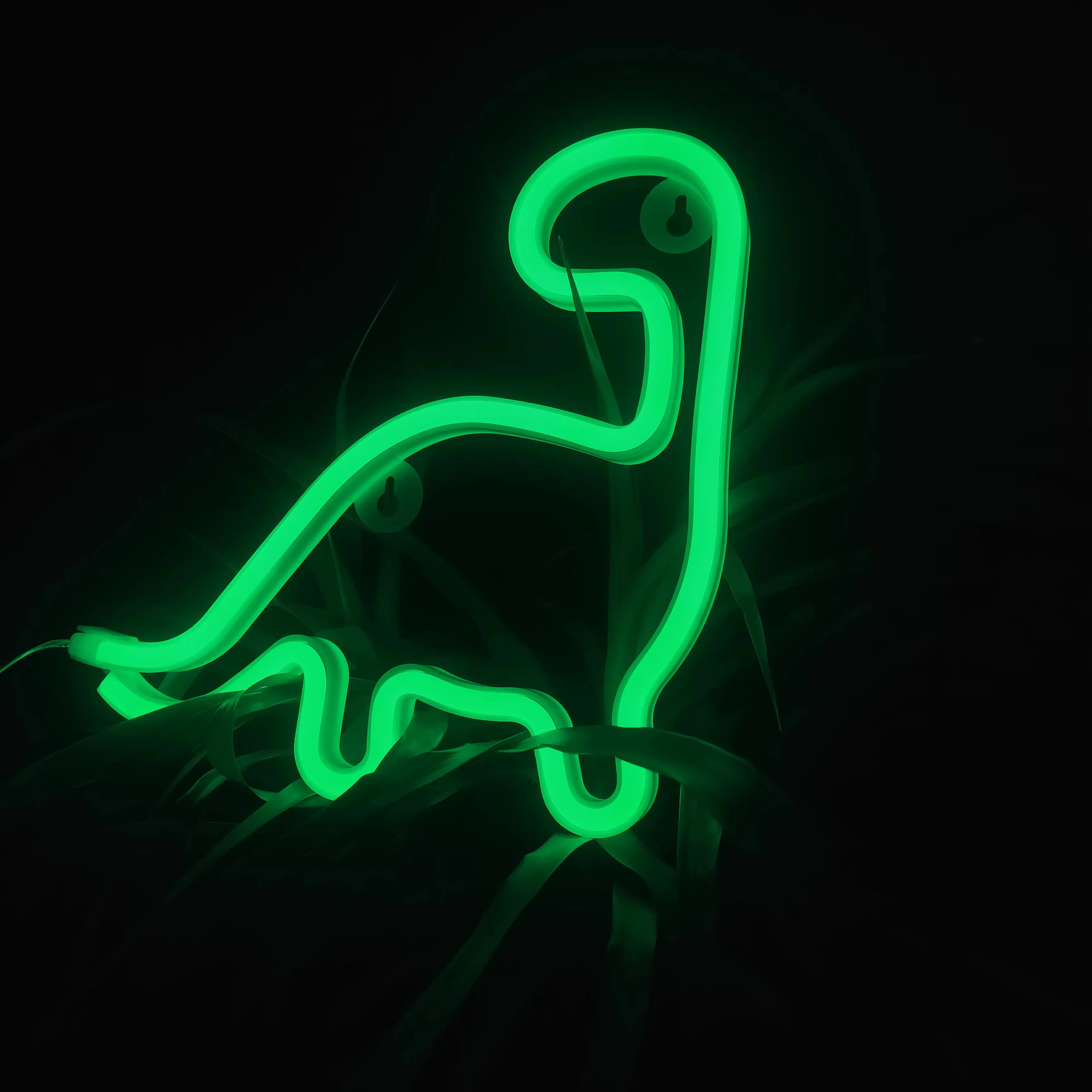 Dinosaur neon light, USB battery operated LED bedroom fun wall light, bar party game room birthday gift for adults and teenagers