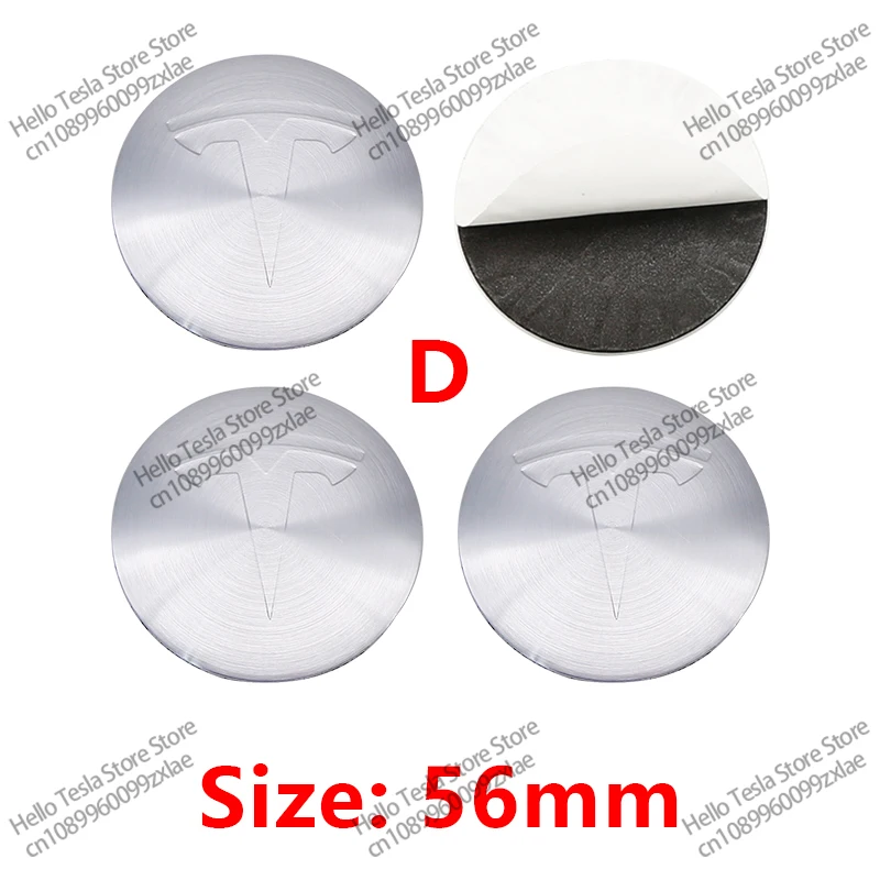 4pcs 56mm Tesla Hub Cap Center Cap Logo High Quality Sticker for Tesla Model 3 Y S X Personalized Car Sticker Car Accessories