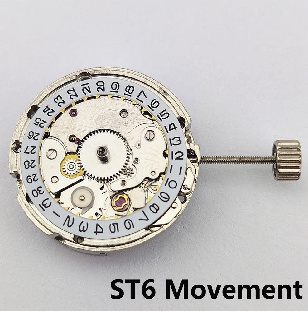 

ST6 Automatic Movement White Single Calendar Automatic Mechanical Watch Movement watch Accessories Watch Movement Replace Kit