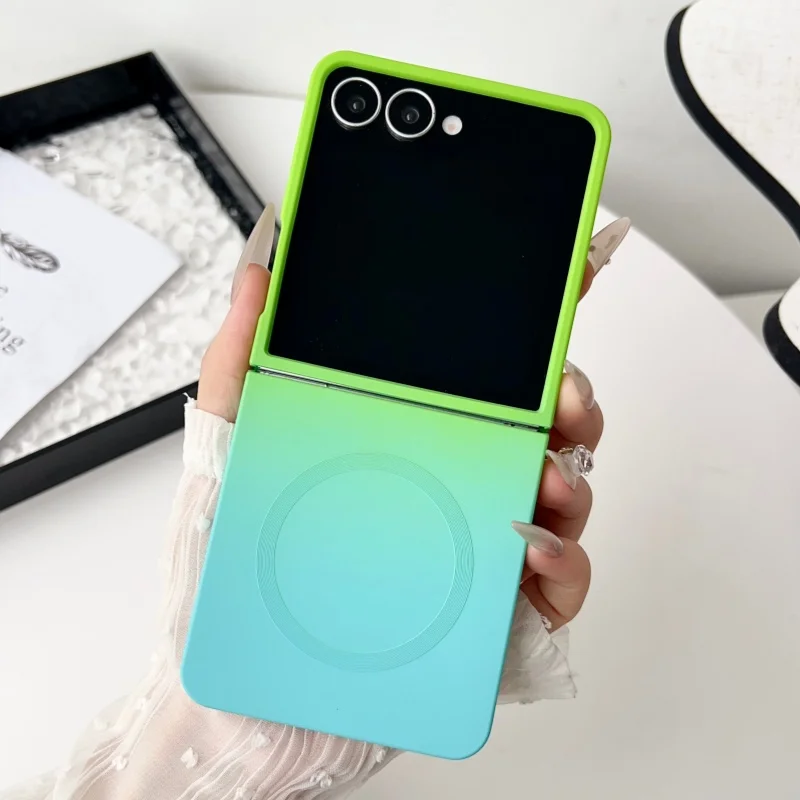 Luxuriöse Gradient-Soft-Silikonhülle für MagSafe Magnetische Handyhülle für Samsung Galaxy Z Flip 8 7 6 5 4 3 Z Flip 7 FE Stoßfeste Abdeckung – Detail 5