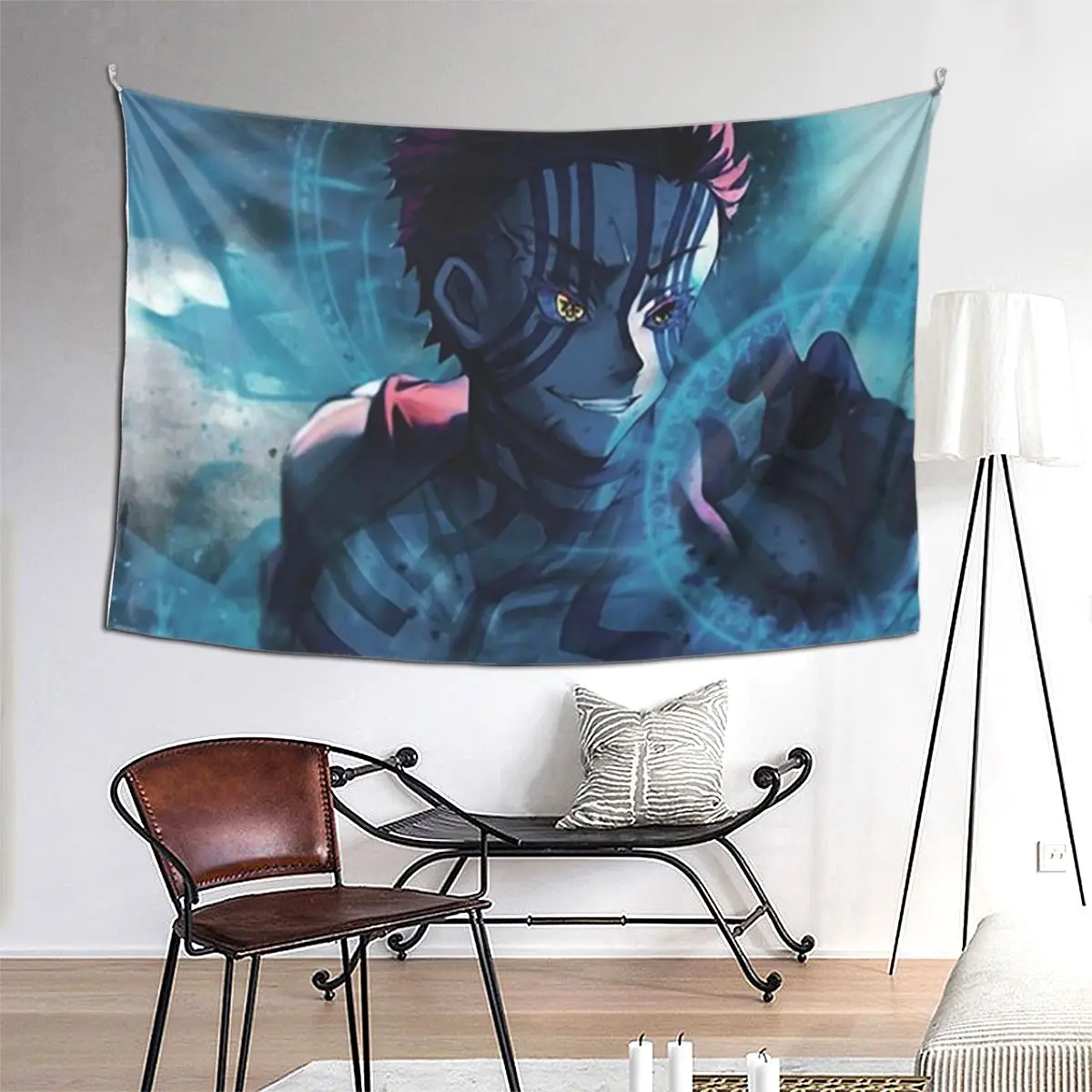 

Akaza Demon No Yaiba T-Shirt Tapestry Hippie Wall Hanging Aesthetic Home Decor Tapestries for Living Room Bedroom Dorm Room