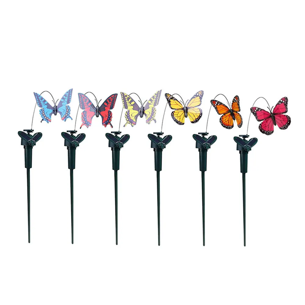 Solar Garden Butterfly Garden Dancing Fluttering Butterfly Ornaments Solar Flying Butterflies Waterproof Garden Yard Home Decor