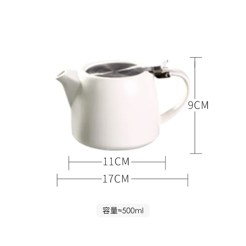 Ceramic Teapot Household Simple with Filter Large-capacity Kettle Afternoon Set Flower Single Pot