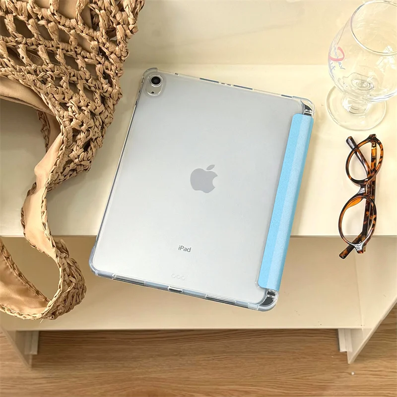 حافظة كمبيوتر لوحي كرتونية لطيفة لجهاز iPadA16 Pro 11 بوصة Air 2025 iPad Air 5/4 10.9 10.2 9.7 بوصة 10.5 mini 7 6 غطاء مع حامل قلم #3