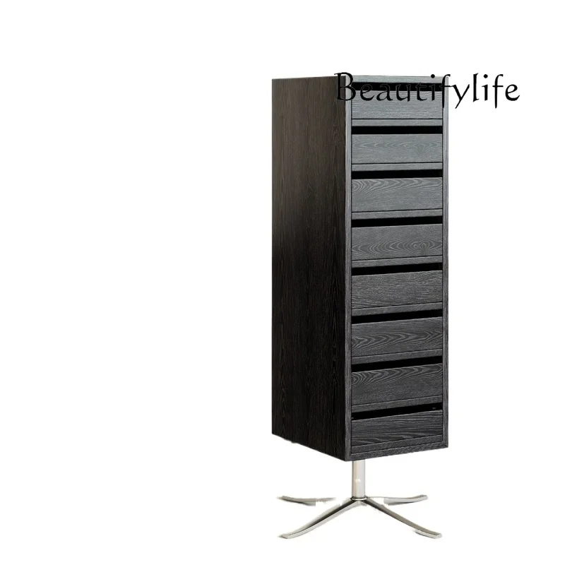 03.FRotating bookcase medieval storage file cabinet locker study living room modern simple Bauhaus chest