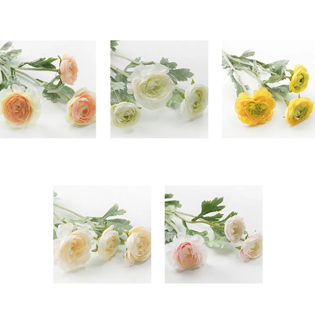 

2Pcs Artificial Rose Bouquet Silk Flowers Arrangement Home Office Decor Lifelike Simulation Flower Bunches Nordic Style