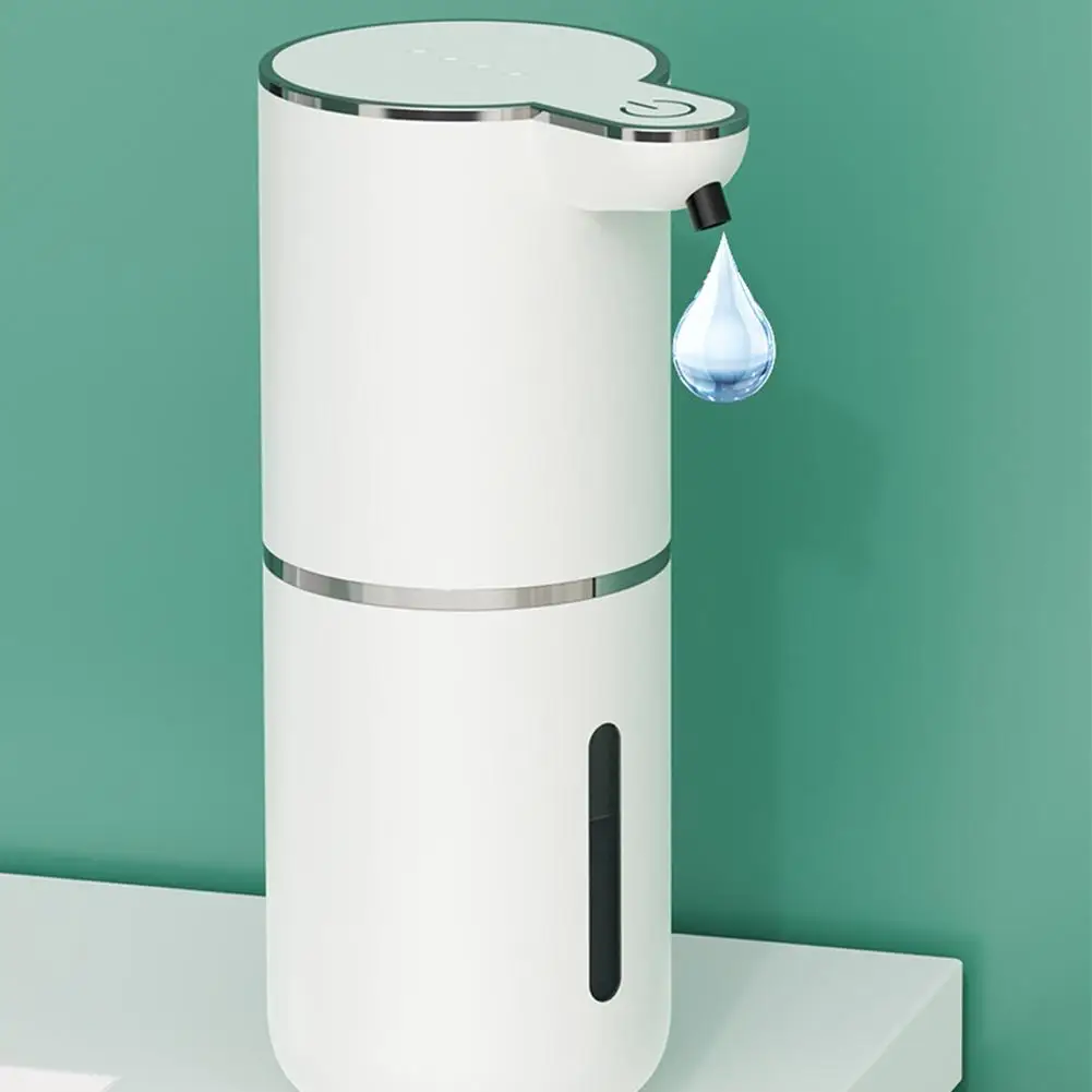 موزع الصابون السائل الأوتوماتيكي بدون لمس رغوي 380 مل USB قابل لإعادة الشحن كهربائي 4 مستويات ملحقات الحمامات القابلة للتعديل