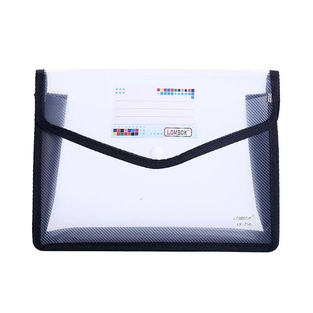 

Snap-type Stationery Pouch Data Pocket Office Pvc Portfolio Document Organizers Organ File Bag File Folder Paper Storage Bag