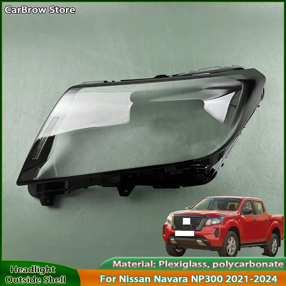 

Прозрачный абажур для Nissan Navara NP300 2021 2022 2023, крышка передней фары, линза из плексигласа