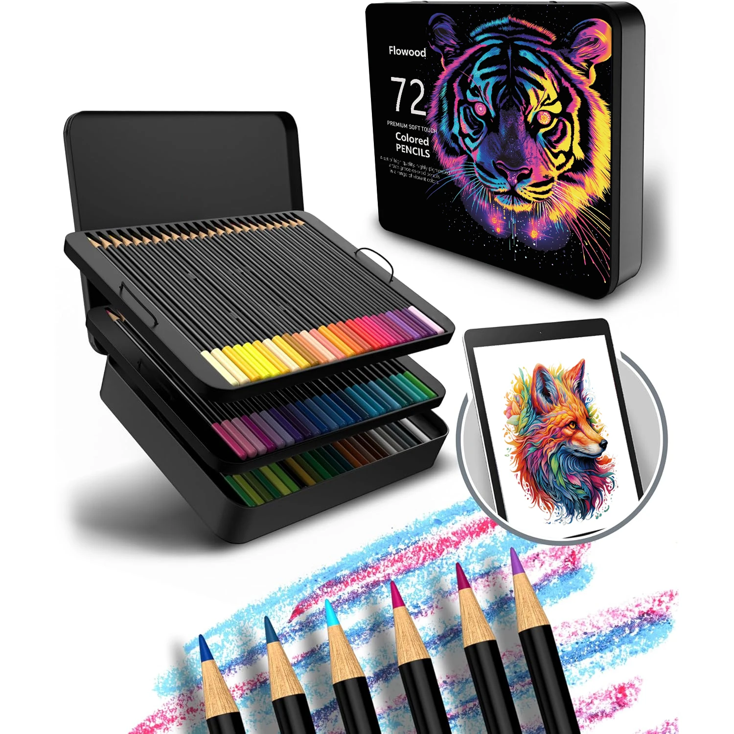 180-kleuren professionele kleurpotloden set Fine Art tekening niet-giftige oliepotloden set voor schetsen kleurpotlood - afbeelding 1