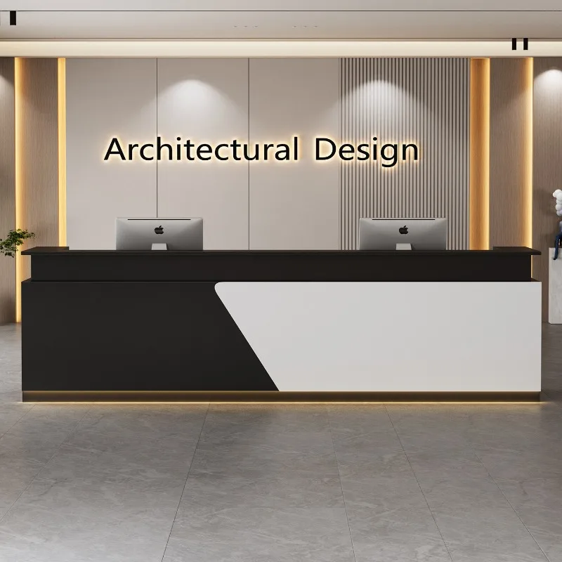 Nordic Beauty Reception Desk Luxury Vintage Office Reception Desk Modern Display Trendy Salon Bancone Commercial Furniture