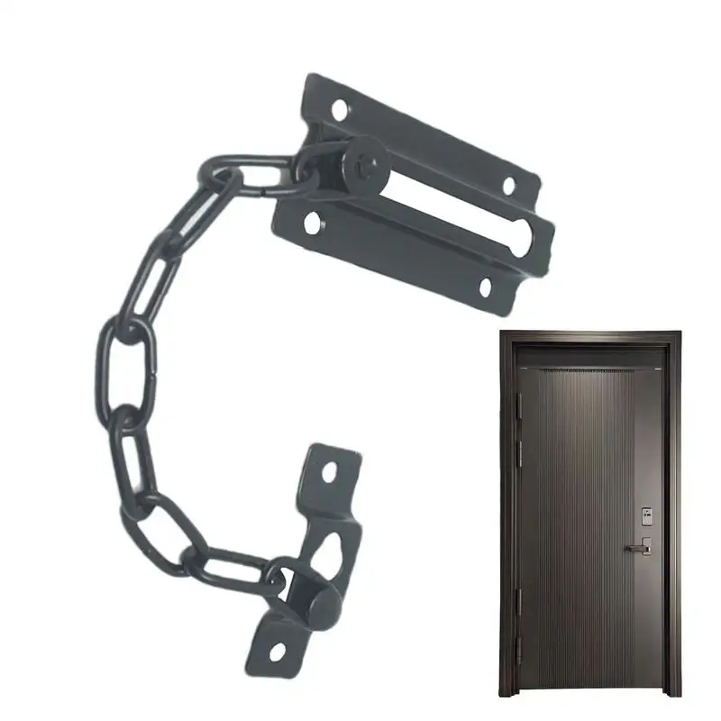 Security Door Chain Guard Rust-Resistant Metal Chain Locks Rust-Resistant Thickened Door Lock Chain Anti-Theft Latch Chain Lock