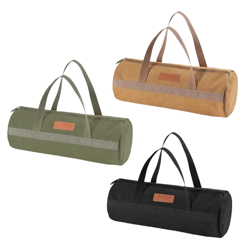 Outdoor Camping Ground Nails Hammer Storage Bag Canvas Tent Stake Bag Heavy Duty Hammer Nails Pouches Handbag Enduring