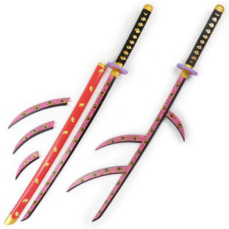 40-calowy miecz Demon Slayer Kokushibo Katana Kimetsu No Yaiba Anime Cosplay, miecz ninja, prawdziwej wielkości japońska katana, szabla samurajska — 2