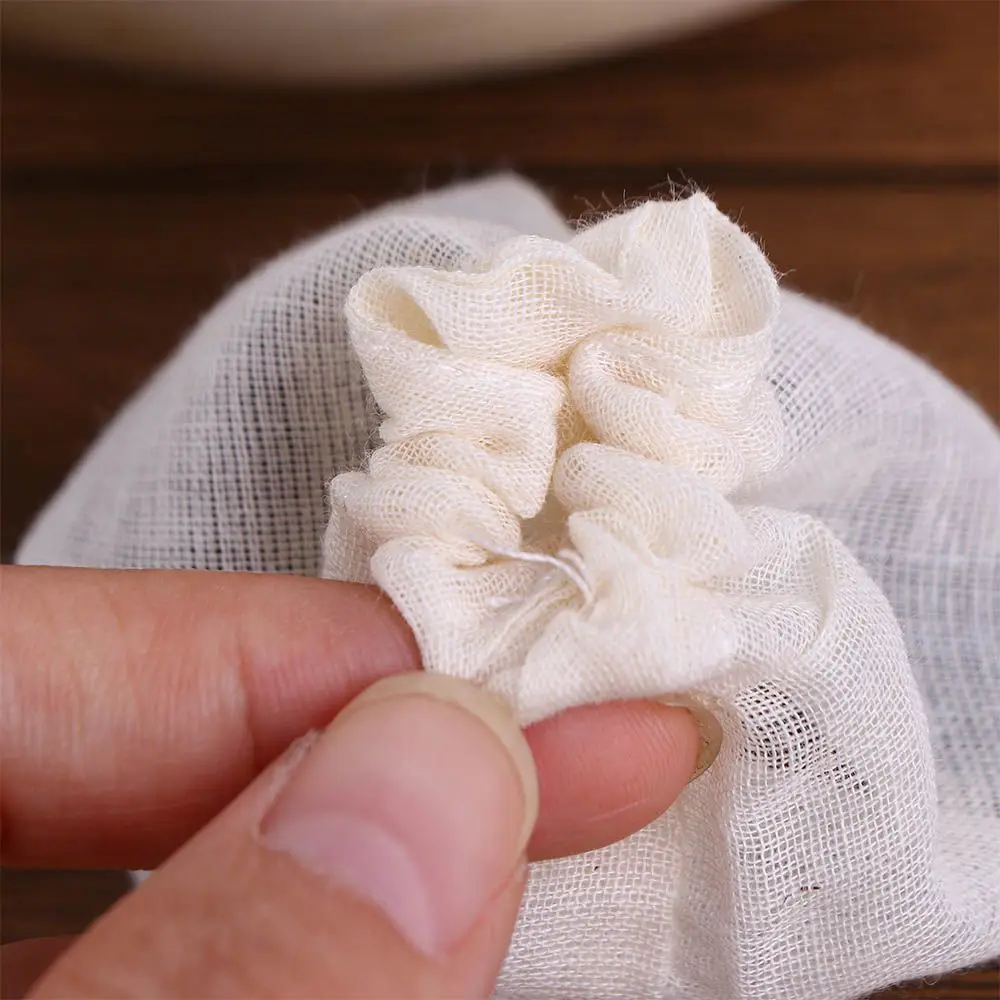 Natural Unbleached Food Packing Bags Portable Muslin Bag Cotton Pouch Drawstring Bags Sachet Bag