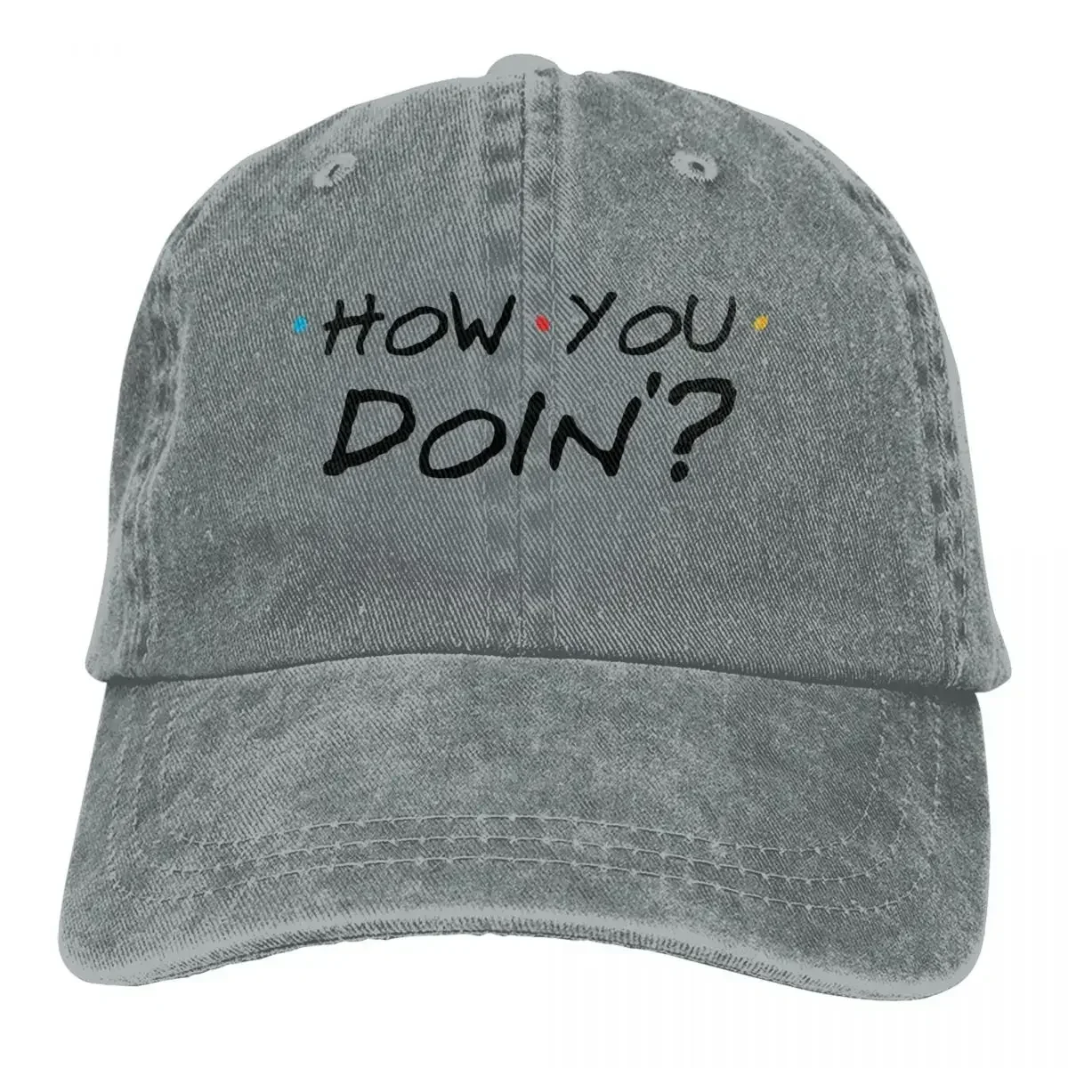 

Friends TV How You Doin Baseball Caps Vintage Distressed Cotton Sun Cap Unisex Outdoor All Seasons Travel Hats Cap