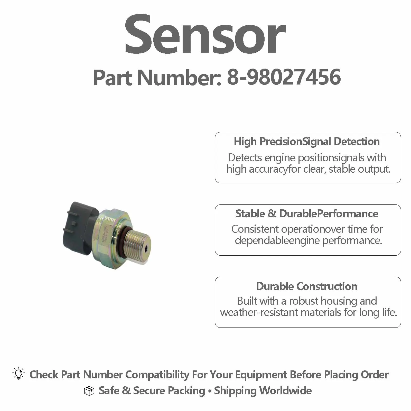 8-98027456-0 8-98027456 8-97600434-0 Oil Pressure Sensor For ZAX330-3