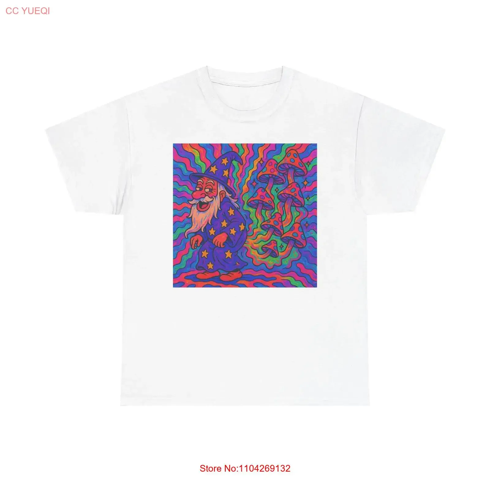 Wizard Farting Magic Mushrooms T Shirt Funny Heavy Cotton vintage Washed streetwear Breathable Unisex Versatile
