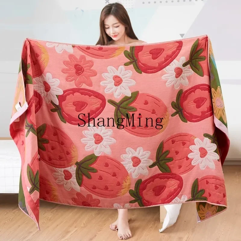CL oversized bath towel, pure cotton four-layer gauze, multi-functional sofa towel, blanket, adult lunch break