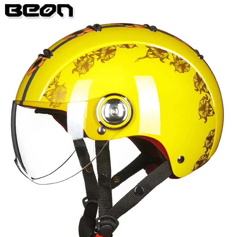 BEON Men Women Summer Vintage Motorcycle Motorbike Half Face Helmet Retro Casco Helmets B105 Casco Capacete