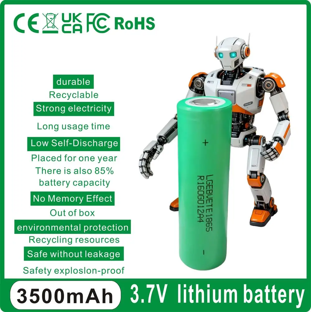 2024 New 18650 Lithium Battery  18650 3500mAh 25A INR18650 MJ1 High-power Power Tool Battery, Rechargeable Battery, Reusable