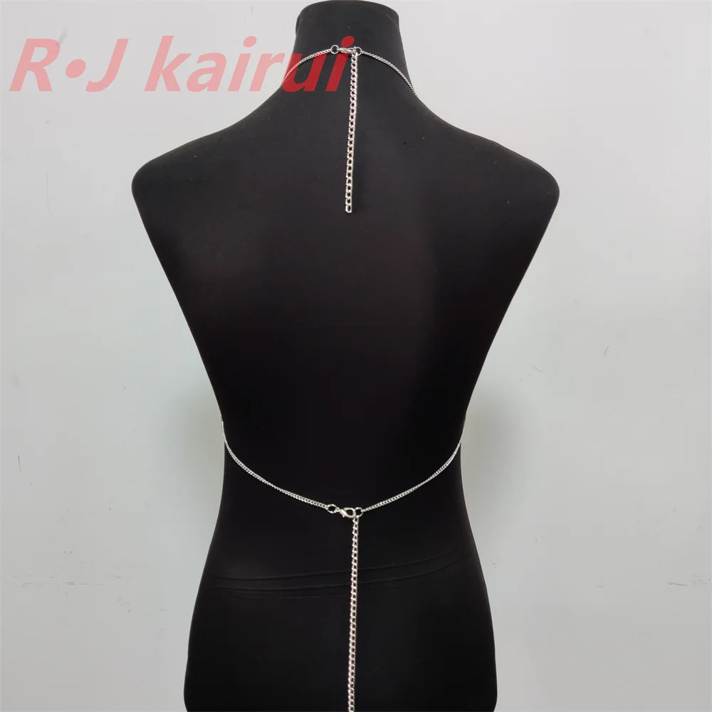 RJ Fashion Women Mermaid Fish Scales Neck Bra Chains Layers Chainmail Dragon Scale Shoulder Jewelry 2 Colors