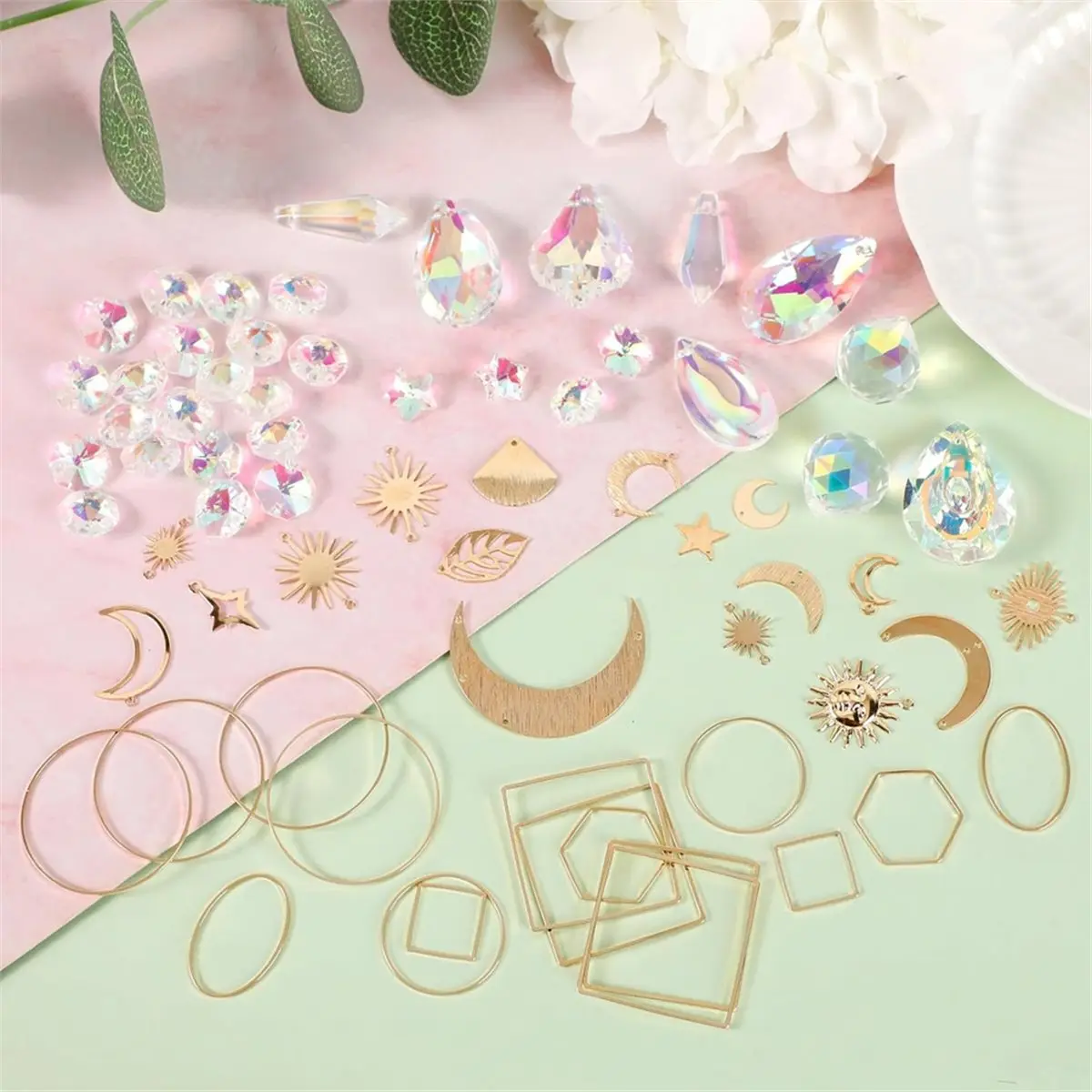 2026 New Tool Sun Catcher Kits for Adults,228pcs DIY Making Supplies with Crystals,Arts and Crafts for Hanging Ornaments A
