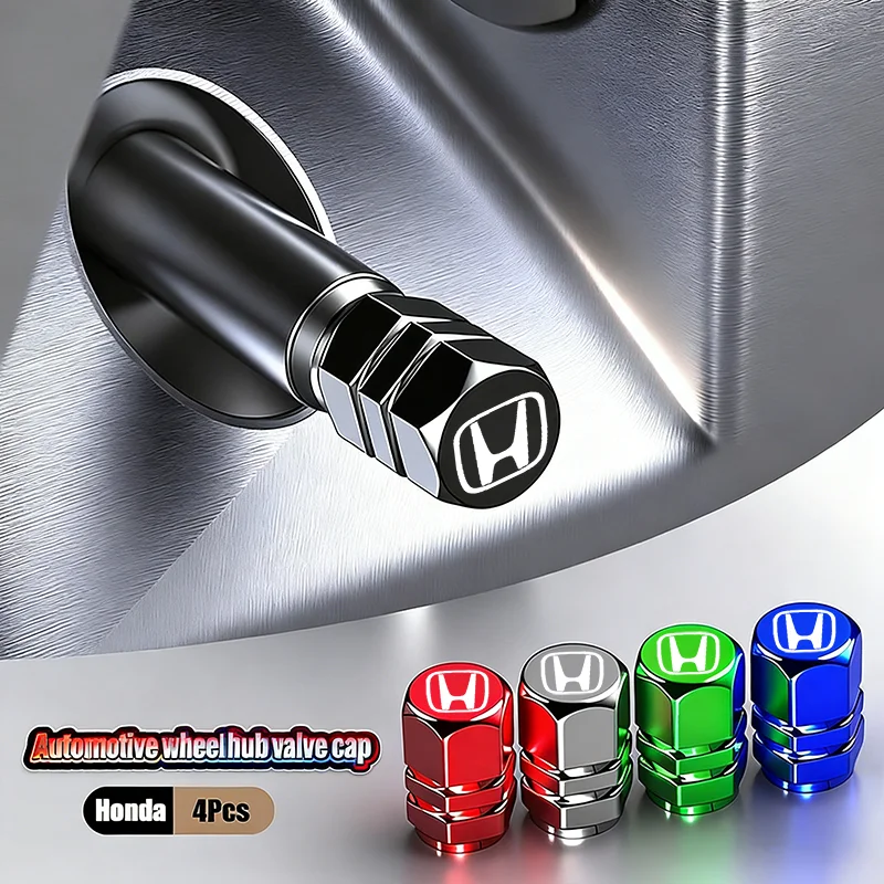 Cobre válvula de pneu de carro honda, acessórios automotivos de liga de alumínio para honda accord civic fit insight crv jazz hrv crz crx city vezel