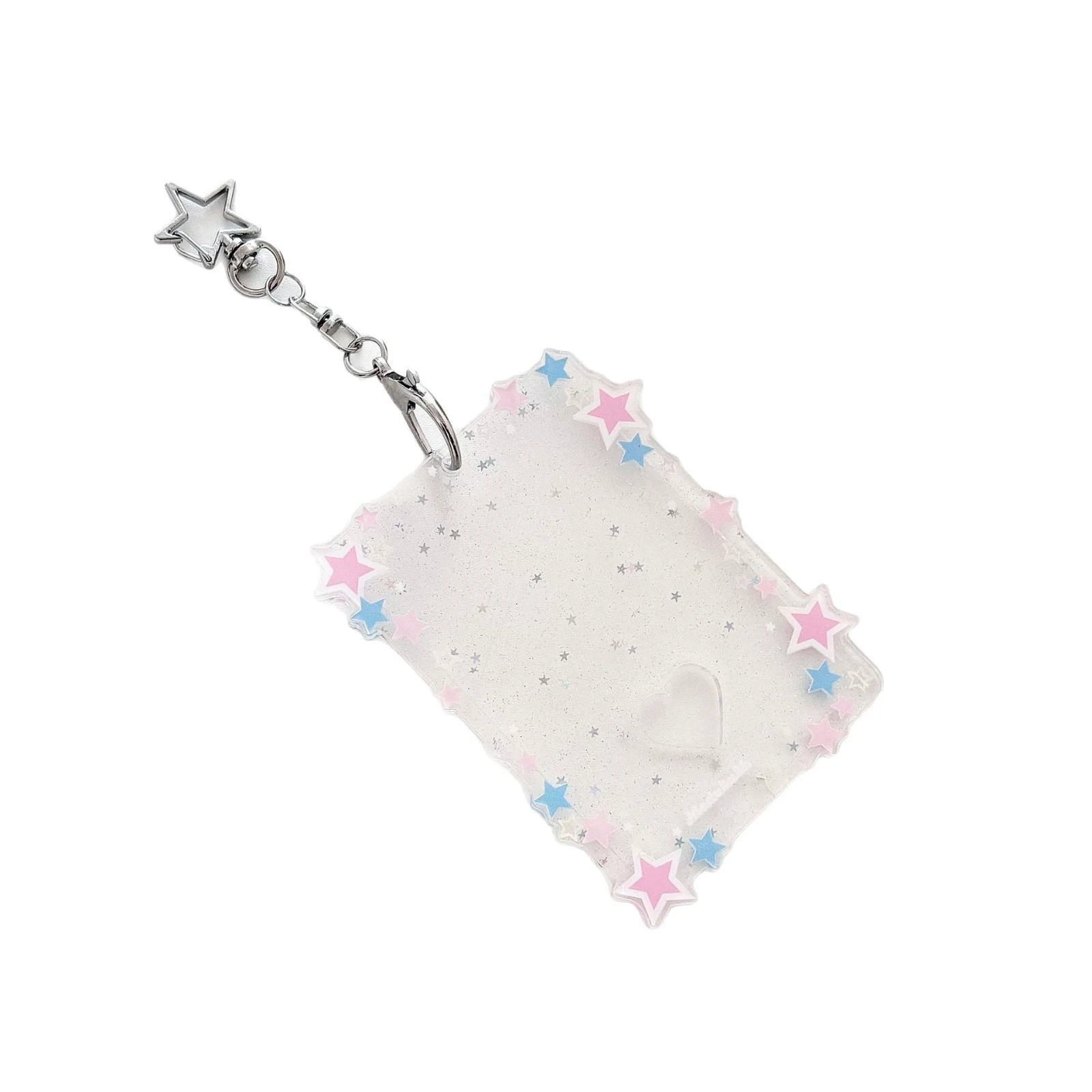 MINKYS شفافة واضحة الاكريليك ستار 3 بوصة Kpop Photocard حامل صور حامل بطاقة حقيبة قلادة القرطاسية المدرسية