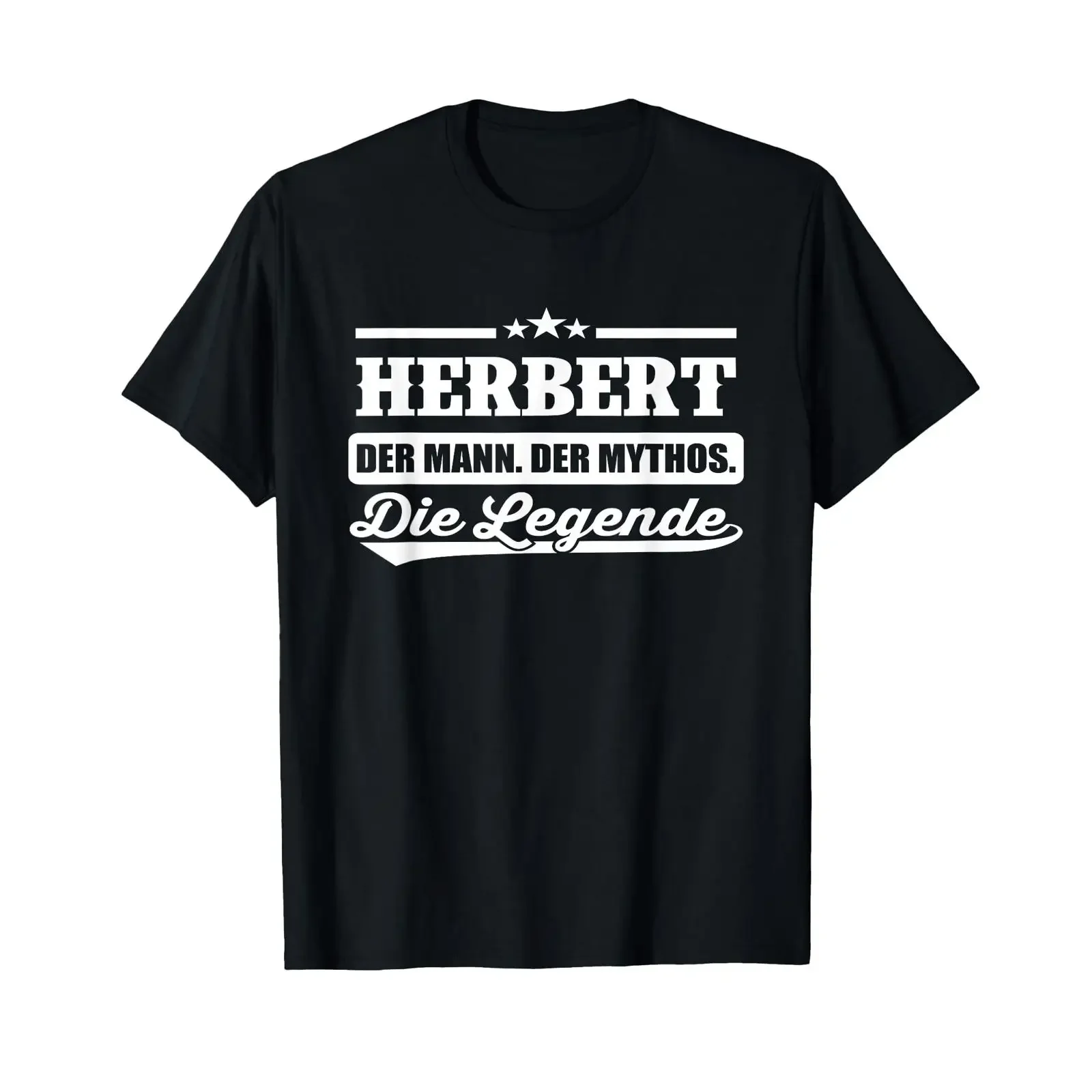 Name Herbert Mann, lustiges Zitat, schwarzes T-Shirt, Größe S, Vintage-Look, gewaschen, bequem, atmungsaktiv, weich, modisch, stylisch, Streetwear.